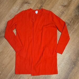 J. Crew Women's Vibrant Red Cardigan Small Pockets